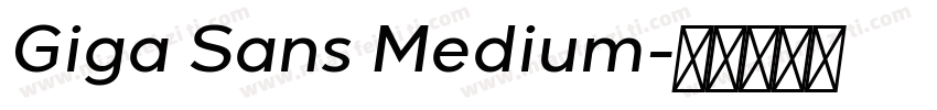 Giga Sans Medium字体转换